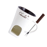 Maxbell 2xFondue Mug Coffee Cup Anniversary Home Melting Mug Butter Warmer Tapas 130ml white