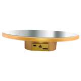 Maxbell Electric Turntable Rotating Display Stand Versatile for Photography Products 25 cm Gold