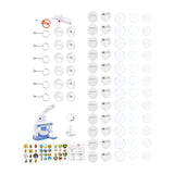 Maxbell Button Maker Machine Toys Badge Punch Press Kit for Children Boys Girls Kids Blue