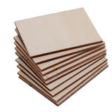60Pcs Unfinished Rectangle Wood Sign Plaque Crafts Wooden Pieces Blank