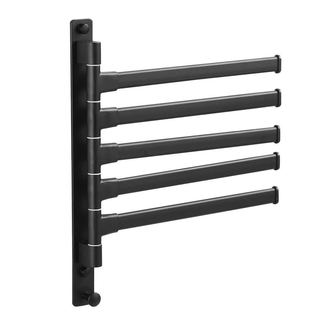 Maxbell Maxbell Rotatable Wall Towel Rack Bar Swing Self Adhesive Home Bathroom Hotel 5 Bar