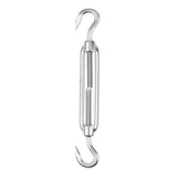 Maxbell 1x Stainless Steel 304 Hook&Hook Turnbuckle M6&5x Pear-shaped Carabiner 7mm