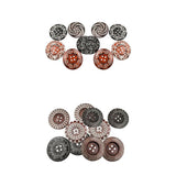 Maxbell 20cs Mixed Wooden 4 Holes Painted Sewing Buttons Craft DIY Scrapbooking
