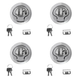 8 Pieces Zinc Alloy Chrome Finished Marine Boat Deck Flush Latch Pull Latch
