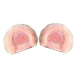 Maxbell 2Pcs Easy Installation Attractive Multifunctional Creative Design Plush Ears Pink Bear Ears