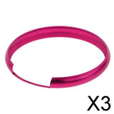 Maxbell 3x45cm Aluminum Smart Key Fob Protective Ring Cover For BMW  Pink