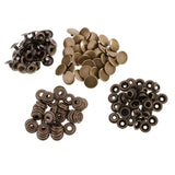Maxbell 90 Sets Metal Snap Buttons Press Stud Popper Fasteners Sliver Bronze Black