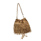 Maxbell Womens Shoulder Bag Large Women Fringe Hobo Bag for Holiday Travel Commuting Khaki