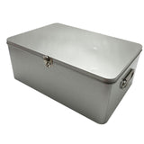 Maxbell Tin Storage Box Decorative Collection Rectangle for Chocolate Jewelry Letter L