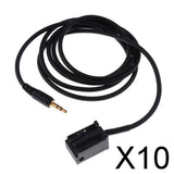 Maxbell 10xCar 3.5mm Male Aux Audio Input Cable Adapter for Ford Focus Fiesta Mondeo