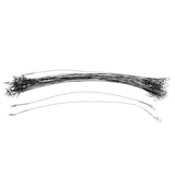 Maxbell 50x Stainless Steel Fishing Wire Leaders with Nice Snaps and Rolling Swivels