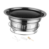 Maxbell Round Barbecue Grill Furnace Outdoor Grill for Backyard Outdoor Indoor Beach Style C