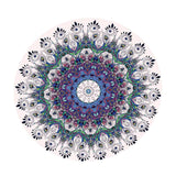 Maxbell Set of 2 Table Cover Outdoor Elastic Edged Tablecloth 47" Round Peacock Tail