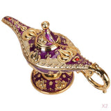 Maxbell 2pcs Classic Collectable Rare Legend Aladdin Magic Genie Light Lamp Purple