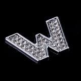 Maxbell Rhinestone Diamante DIY Letter W Alphabet 3D Car Badge Sticker Decal Emblem - Aladdin Shoppers