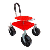 Maxbell Garden Rolling Work Seat Sturdy for Gardener Planting Outdoor House Cleaning red