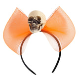 Maxbell Halloween Headband for Kids Adults Headwear for Birthday Masquerade Festival Orange Skeleton