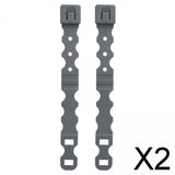 Maxbell 2x2Pcs System Malice Clips Strap Buckle Nylon Magazine Pouch Accessory gray