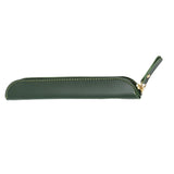 Maxbell Pencil Case Thin Retro Style Aesthetic Pen Bag for Boys Girls Makeup Office Green