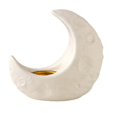 Maxbell Crescent Moon Incense Burner Porcelain Decoration for SPA Office Living Room White