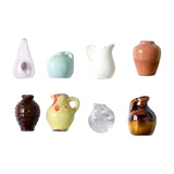 Maxbell 8x Mini Vase Fridge Magnets Resin Small Ornaments for Kitchen Cabinet Locker