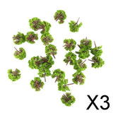 Maxbell 3x25 Pcs Scenery Landscape Train Model Trees Scale 1/300 Light Green