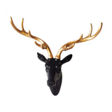 Deer Head Wall Hanging Ornament Gift Housewarming Collection Resin Sculpture Black