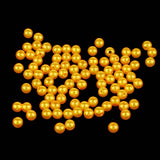 Maxbell 2x60 Pieces Carp Lure Fishing Beads Round Floating Fishing Beads Golden