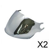 Maxbell 2xMotorcycle Helmets Visor Lens Sturdy Motorcycle Wind Cover Lens for LS2 Silver