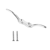 Maxbell Stainless Steel Rope Cleat with Screws Marine Hardware for Yacht Kayak Canoe Silver