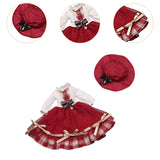 Maxbell 1:6 BJD Doll Dress Clothing with Accessories for Kids Cosplay for 11.81 inch Red