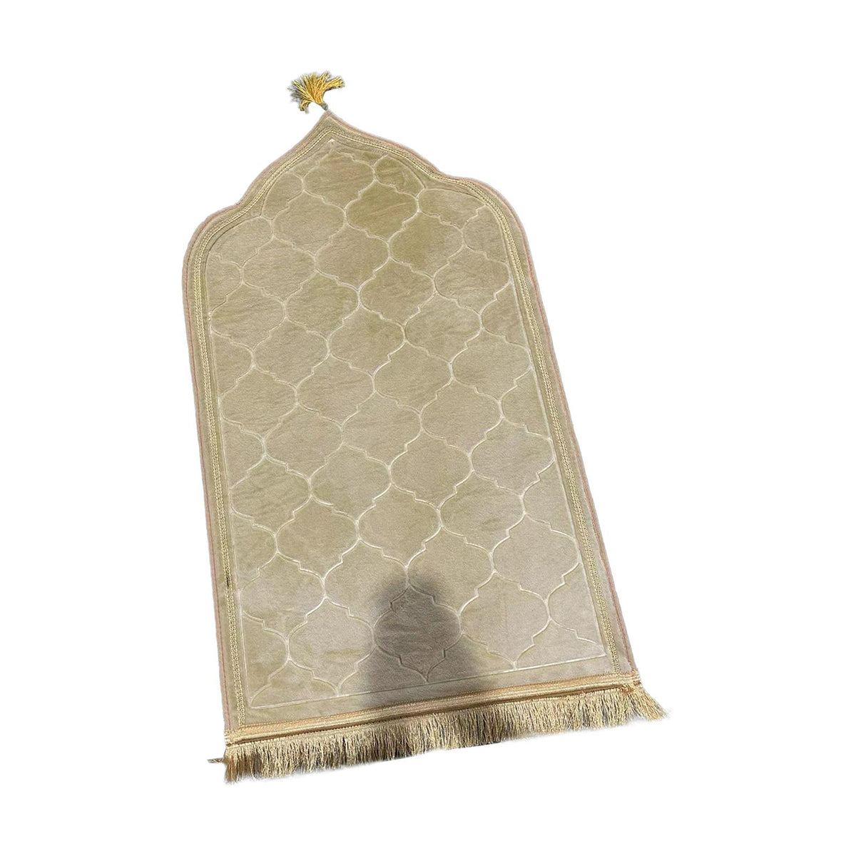 Maxbell Prayer Carpet Mat Soft Floor Rug Thick Ramadan Gifts Muslim Prayer Rug Thick Khaki