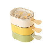 Maxbell 3Pcs Ice Lolly Stick Moulds Stackable Ice Pop Moulds for Home Dessert Family Mixed Colors