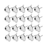 Maxbell 20 Pcs Stainless Steel Heart Shaped Earrings Blank Bezel Settings for DIY Ear Studs Fit for 11mm Heart Cabochons - Aladdin Shoppers
