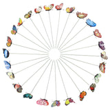 Maxbell 25Pcs Glow in The Dark Butterfly Garden Stakes Farm Yard Outdoor Decorations