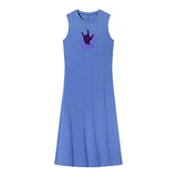 Maxbell Maxbell Women's Summer Dress Summer Teen Crewneck Dress for Travel Shopping Vacation M