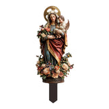 Maxbell 2D Acrylic Sign Religious Figure Garden Stake for Outside Backyard Farmhouse Mother and Child