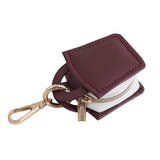 Maxbell Rings Holder Keychain Stylish Zipper Portable for Mother Gift Sports Earrings Red