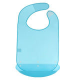 Maxbell 2 Pcs Meals Clothing Protector Bibs Disability Aid Apron with PE Pocket Blue