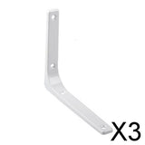 Maxbell 3xHeavy Duty Shelf Bracket Wall Hanging Shelve L Shaped Brackets White 6Inch