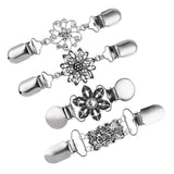 Maxbell 8Pcs Retro Women Shawl Cardigan Sweater Duck Mouth Clips Shirt Collar Clasps