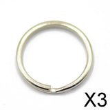 Maxbell 3x50pcs Stainless Steel Split Key Rings Bulk for Keychain and Crafts 18mm