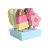 Wood Ice Cream Toy Wooden Toy Role Play Pretend Toy for Girls Boys Preschool