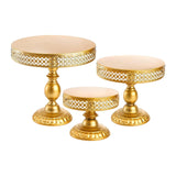Maxbell 3 Pieces Cake Stand Round Metal Cupcake Holders for Party Graduation Wedding