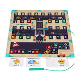 Maxbell Magnetic Alphabet Maze Board Teaching Prop Alphabet Matching Puzzle for Kids