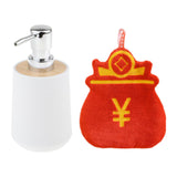 Maxbell Soap Dispenser with Towel Sturdy Lotion Dispenser for Kitchen Bedroom Vanity white Lucky Bag