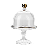 Maxbell Cake Stand with Glass Dome Cake Holder for Wedding Restaurants Festive Party S