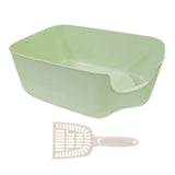 Maxbell Open Top Pet Litter Tray Portable Kitten Toilet Cat Sandbox Cat Litter Basin Green