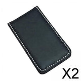 Maxbell 2xMagnetic Money Clip Dollar Cash Clamp Card Holder Wallet Black_80x46x8mm