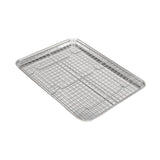 Maxbell Baking Sheet with Rack Baking Pan for Family Gatherings Barbecue Restaurants 40.5cmx30.5cmx2.5cm